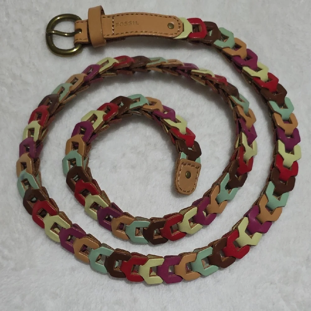 Fossil‎ Multicolor Woven Leather Belt